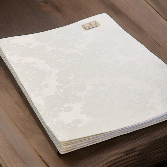 Set of 8 Waterford Wiltshire Ivory Placemats 77104 ~ 19x13” Elegant Table Decor - Picture 1 of 16